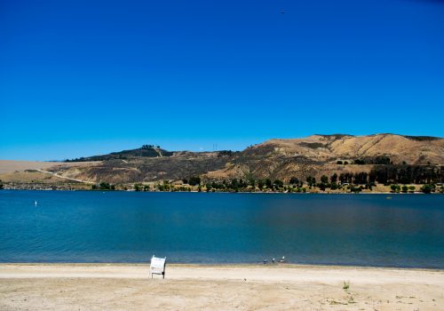 man made lake in Castaic, California
